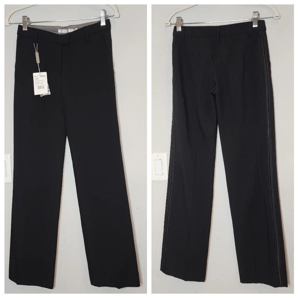 NWT Billtornade Wool Blend Black Trousers.  Size EU 34.